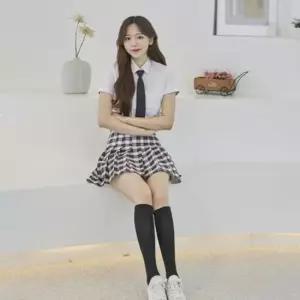 교복몰 블랙그레이체크 스커트 교복 학생복 교복치마