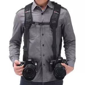 DSLR 카메라 듀얼 더블 퀵 바디 가슴 스트랩 벨트 조끼