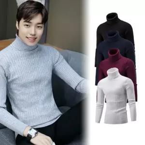 [스픽] 가을 겨울 긴팔 목티 터틀넥니트 꽈배기니트 케이블 정장 니트