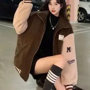 2color 잠바 후리스 바시티 야구점퍼 자켓 뽀글이 여자