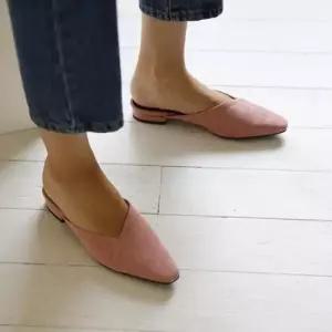 오너클랜 기본 플랫단화 슬립온 여성 통굽단화 신발 플랫구두