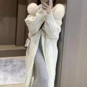 후드니트가디건 털가디건 털후드