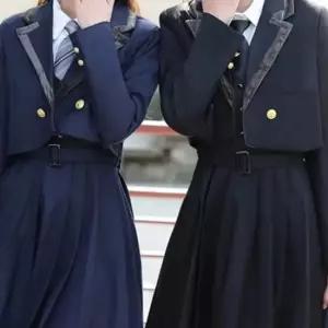 굵은라인 투버튼 여자 숏자켓 교복 학생복 여자교복