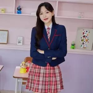 교복몰 네이비 레드라인 여자 자켓 교복 학생복 마이