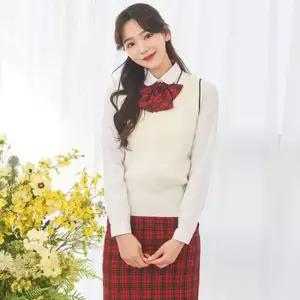 교복몰 보풀방지 아이보리 블랙라인 교복조끼 교복