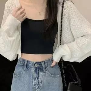 여성 여름 얇은 소재 펀칭 볼레로