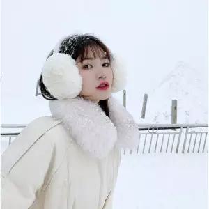 1+1 보관하기 좋은 접이식 큰 여성 퍼 귀마개 귀도리