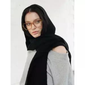 MUSE BY ROSE ORSO 메리노울 후드 머플러(블랙) 2399844