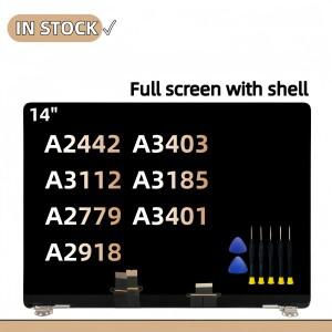 macbook 호환 Pro 14인치 A2442 A2779 A2918 A3112 A3185 A3401 스페이스 그레이 실버 블랙과 호환되는 LCD
