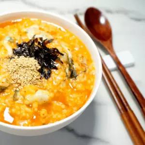 생굴 가득(약 16%) 굴 김치 죽! OK(Oyster Kimchi) 죽. 수출용!