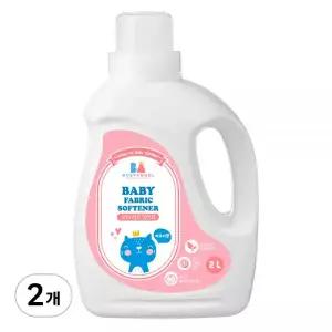 비지엔젤 포근한 유아 섬유유연제 파우더향, 2L, 2개