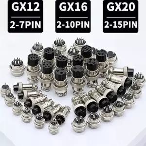 GX 2 GX 6 GX20 방수 항공 커넥터 2 5Pin M/F 산업용 패널 배선용