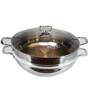 2단 인덕션겸용 스텐찜솥36cm 찜기 스텐양수냄비