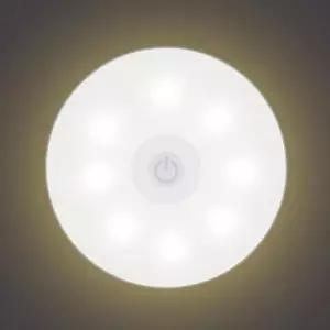 원터치 LED 무선 벽조명 무타공 붙이는 무드등 주황색