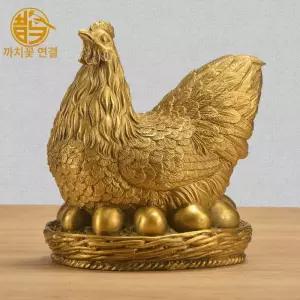 알을품은닭모형 닭모형 알