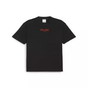 푸마 puma 푸마플레져스 그래픽 반소매 티셔츠 - 블랙 624096-01