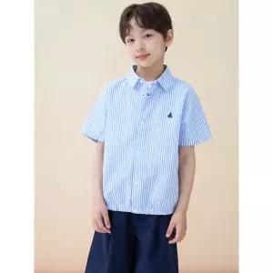 [BEANPOLE KIDS] [시즌오프 30%] 클래식 시어서커 상하 세트 - 스카이 블루 (BI6465U01Q)