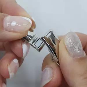 자동운동화끈 아기신발끈 신발끈결속기 자석형 실버