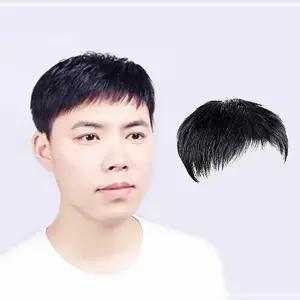 이시아르 가발 정수리 블랙 인모 남성 중 U16WE8845C