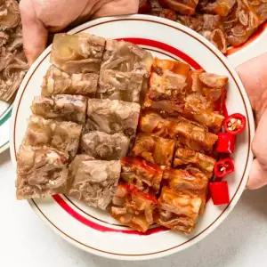 한우 스지로 만든 쫄깃탱탱 한우 젤라미 불닭맛 150g 3팩