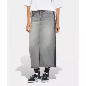 아디다스 ADIDAS 3-스트라이프 팬슬 데님 스커트 - 워싱그레이데님 KD2929