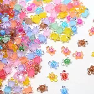 초미니 거북이 파츠 100개 / 0.8cm 손톱 네일 재료 부자재 DIY