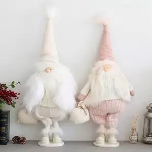 [에이투지]핑크 화이트 산타 장식인형 크리스마스 집꾸미기 소품 (8501481A)