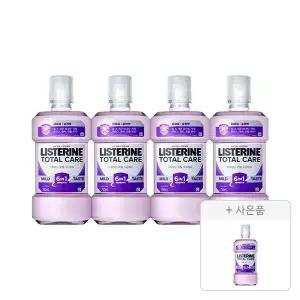 [Tday] 리스테린액 토탈케어 마일드 750ml, 4개+증정(토탈케어 마일드 250ml, 1개)