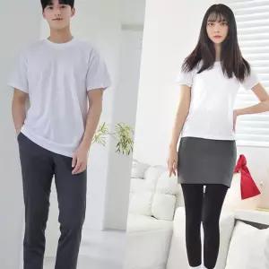 (올핀)교복 흰티 라인핏 반팔 면티셔츠 이너티