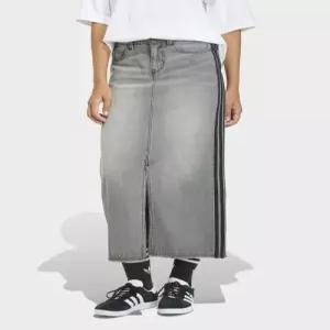 아디다스 ADIDAS 3-스트라이프 팬슬 데님 스커트 - 워싱그레이데님 KD2929