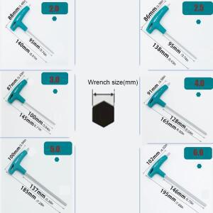 1pcss/6pcs T 핸들 육각 알렌 키 나사 스크루 드라이버 자전거 수리 조립 렌치 2/2.5/3/4/5/6mm 8mm