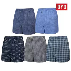 BYC 남성용 프리미엄 순면 남자 트렁크 팬티 5종세트 445726