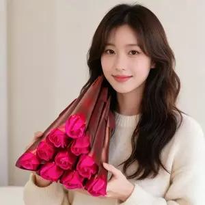 비누꽃 장미 한송이 한다발 꽃바구니 선물 기념일 데코 장식