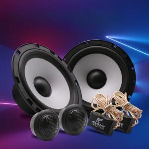 6인치 4옴 93DB 150W 25mm 실크 돔 PP 콘 고무 엣지 카오디오 스피커 세트 풀레인지 전기혼