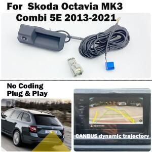 Skoda Octavia MK3 Combi 5E 2013 - 액세서리 코딩없이   앤 플레이 용 자동차 후진 후면보기 카메라