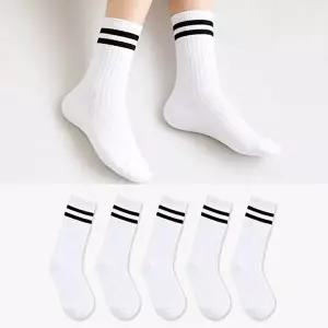 학생양말 양말 트렌디 중목 여성 골지 5켤레