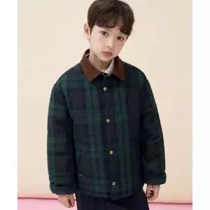 빈폴 키즈 BEANPOLE KIDS 클래식 체크 패딩 점퍼 그린 BI6138U03M 509442