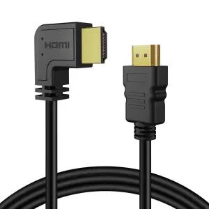 TNP 화이트 3피트 직각 HDMI 케이블 90도 2.0 4K 60Hz ARC 지원 이더넷 벽면 설치 환경에 적합한 좌각