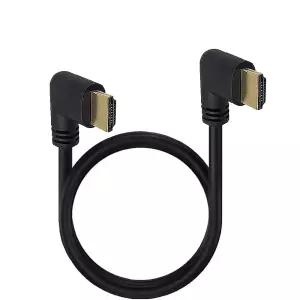 Kework 1.5피트 18Gbps 4K@60Hz HDMI 케이블 좌측 앵글-좌측 2.0 수컷 어댑터 Xbox HDTV PS4 Switch용 HD