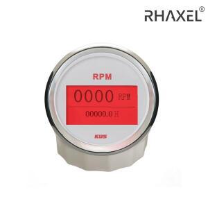 85mm 3 3/8'' 타코미터 0-8000rpm 회전수계시간계 포함 휘발유 엔진용 12V 24V 백라이트 트럭 RV 자동차용