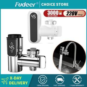 Fudeer 전기 주방 온수기 수도꼭지 인스턴트 핫 스테인레스 스틸 냉난방 히터 3400W 220V