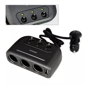 [룽스_68]USB 멀티소켓 자동차용품 12V24V겸 스위치3구