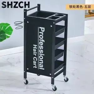레트로 이발 미용 카트 뷰티 살롱 스타일링 염색 도구 트롤리 전문가용