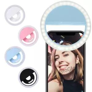 LED 셀카 조명 USB 충전식 링 라이트 휴대폰 라이브 방송 비디오 램프 모든 스마트폰용