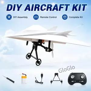 RC 전동 종이비행기 키트 DIY 원격 조종 비행 드론 경량 접이식 자이로 안정화 모델