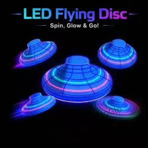 스마트 제스처 컨트롤 UFO 플라이어 LED 라이트 부메랑 볼 낙하 방지 충전식 호버 오브 3색 야외 놀이 선물