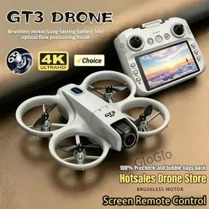 GT3 미니 LED 접이식 화면 제어 드론 GPS 4K/8K HD 듀얼 카메라 브러시리스 모터 장애물 회피 RC FPV