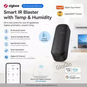Zigbee IR 원격 제어 무선 범용 적외선 블래스터 온도 습도 센서 Zigbee2mqtt 스마트 라이프 자동화