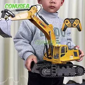 합금 Rc 굴삭기 트럭 원격 제어 엔지니어링 를위한 전기 자동차 기계 게임 소년 생일 선물