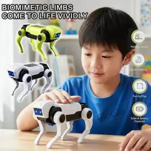 기계식 강아지 만화 DIY 조립 RC 로봇 걷는 기계 전기 선물 LED 눈